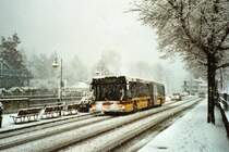 Starker Schneefall in Thun: STI Thun Nr. 103/BE 577'103 MAN am 9. M�rz 2009 Thun, Schiffl�ndte