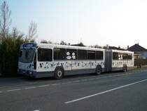 Einer der 2 Renault PR 180;2 Gelenkbusse, hier in der Nachbargemeinde Delle am 15/03/07