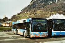 BSW Sargans Nr. 340/SG 297'513 MAN am 14. M�rz 2009 Sargans, Bahnhof (mit Vollwerbung f�r den Tarifverbund  Ostwind )