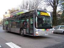 Mit dem neuen Unternehmen wollte die gemeinde Belfort einen 10 Minutentakt auf die 7 Linien einf�hren. Hier ein Lion's City am 10/01/08.