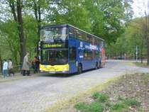 MAN Lion's City DD (Doppelstock) auf der Linie 218 nach U-Bahnhof Theodor-Heuss-Platz an der Haltestelle Pfaueninsel.