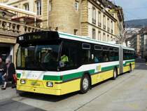 TN - FBW-Hess Trolleybus Nr.161 unterwegs auf der Linie 1 in der Stadt Neuchtel am 04.04.2009