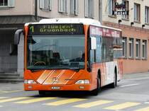 AAGU - Mercedes Citaro Nr.52 UR 9259 unterwegs auf der Linie 1 in Erstfeld am 08.04.2009