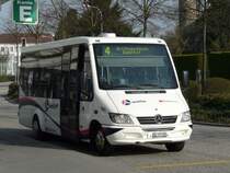 BDWM / SBB - Mercedes CDI 616  AG 370305 unterwegs auf der Linie 4 bei den Haltestellen vor dem Bahnhof Zofingen am 09.04.2009