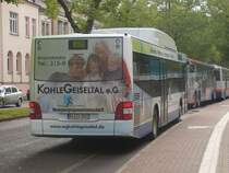 BLK-V1001, ein MAN Lion´s City  CNG, am 23.04.2009 auf dem Weienfelser Busbahnhof. Er macht gerade Pause.