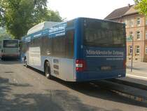 BLK-V1005, ein MAN Lion&acute;s City � CNG, am 24.04.2009 auf dem Busbahnhof in Wei�enfels. Hier noch die andere Seite des Busses.