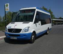 Linie 26 von Hauptbahnhof S�d, Rostock Richtung Biestow, Rostock in der Haltestelle Hauptbahnhof S�d,Rostock.(25.04.09)