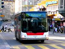 Der neue MAN Lions City Midibus 264 auf der Linie 10
in der Kornhausstrasse am 25.04.09.