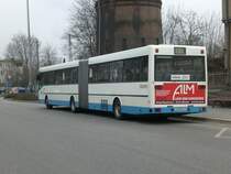 Mercedes-Benz O 405 (Hochflur-Stadtversion) auf der Linie 739 nach K�nigs Wusterhausen Kirchhof am S-Bahnhof K�nigs Wusterhausen.