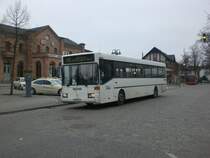 Mercedes-Benz O 405 N (Niederflur-Stadtversion) auf der Linie 740 nach Wildau A10-Center am S-Bahnhof K�nigs Wusterhausen. 
