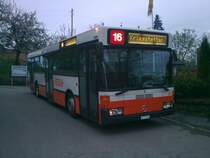 BSU Mercedes-Hess O405N Nr.63, wieder einmal im Linieneinsatz (seit der Anschaffung der neusten Citaro Bussen, z�hlt dieses Fahrzeug  nur  noch zum Reservenbestand). Am 29.04.09 in Steinhof (SO) als Linie 16. (Handy Foto)