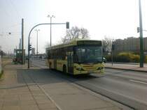 Scania-Eindecker auf der Linie 554 nach Michelsdorf am Hauptbahnhof Brandenburg an der Havel.