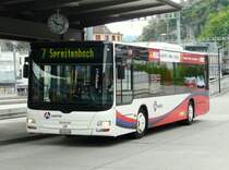 RVBW - MAN Lion`s City  Nr.8  AG 362439 unterwegs auf der Linie 7 bei den Haltestellen beim Bahnhof Baden am 26.04.2009