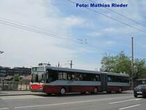 MB 405 Trolley Gelenkbus, der Winterthurer Vekrhersbetriebe beim Spital Winterthur 09.05.09