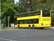 MAN Lion's City DD (Doppelstock) auf der Linie 186 nach S-Bahnhof Grunewald an der Haltestelle Lichterfelde Ostpreu�endamm/K�nigsberger Stra�e.

