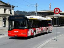 Chur - SOLARIS GR 97507 unterwegs bei den Bushaltestellen vor dem Bahnhof Chur am 07.05.2009