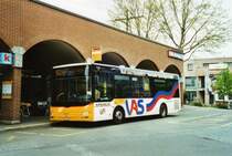 Lengacher, Mnsingen Nr. 6/BE 382'422 MAN am 26. April 2009 Mnsingen, Bahnhof (mit Vollwerbung fr die Aaretaler Spezialgeschfte)