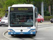 VBZ - Mercedes Citaro Nr.611 ZH 745611 unterwegs auf der Linie 89 in der Stadt Zrich am 06.05.2009
