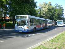 Mercedes-Benz O 405 N (Niederflur-Stadtversion) als SEV fr die S-Bahnlinie 7 zwischen S-Bahnhof Wannsee und Potsdam Hauptbahnhof.