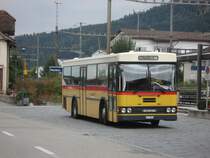 Scania L113 LU 15044 von PU Amstein in Willisau beim Bahnhof Nebikon 