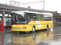 Setra S313 UL GR 102328 von der Regie St. Moritz vor dem Bahnhof in St. Moritz