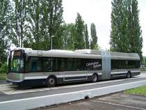 Seit Januar 2009 testet die CTS einen Solaris Urbino 18 Hybrid. Hier am 22/05/09.