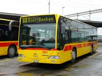 BLT - Mercedes Citaro Nr.38  BL 6412 unterwegs auf der Linie 60 bei der Haltestelle vor dem Bahnhof Muttenz am 11.05.2009