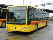BLT - Mercedes Citaro Nr.73  BL 153268 unterwegs auf der Linie 60 bei der Haltestelle vor dem Bahnhof Muttenz am 11.05.2009