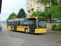 BLT - Mercedes Citaro Nr.87  BL 7050 unterwegs auf der Linie 63 bei der Haltestelle vor dem Bahnhof Muttenz am 11.05.2009