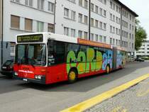 AAGL - Mercedes O 405 GN Nr.90  BL 7603 mit Werbung unterwegs auf der Linie 80 in Prattelen am 11.05.2009
