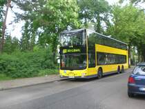 MAN Lion's City DD (Doppelstock) auf der Linie 222 nach Alt-L�bars an der Haltestelle Tegelort.
