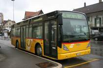 PU Sensetalbahn, Bern, Nr. 35 (BE 601'205, Van Hool New A309, 2004) am 1.3.2009 beim Bahnhof Kerzers. 