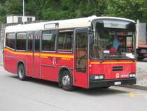 Wenige Wochen vor seiner Ausrangierung zeigt sich am 16.9.2006 Wagen 7 vom AS beim Bahnhof Schwanden. 