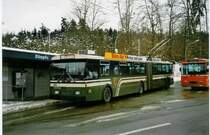 Aus dem Archiv: SVB Bern Nr. 55 FBW/Gangloff Gelenktrolleybus am 16. Februar 1999 Bern, B�mpliz