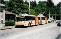 Aus dem Archiv: SVB Bern Nr. 66 Volvo/Hess Gelenktrolleybus am 12. Juli 1999 Bern, B�rengraben (mit Vollwerbung f�r  Beck Glatz )