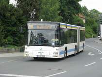 Am 03.06.09 f�hrt MAN NG 263 315 auf Linie 10 nach Burgau auf den Beutenberg Campus zu.