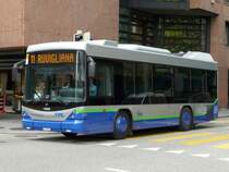 TPL - Scania-Hess Nr.202  TI 78143 unterwegs auf der Linie 11 in der Stadt Lugano am 13.05.2009