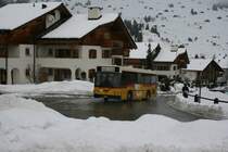 PU Beart, Brigels, GR 27'999 (MAN/Lauber 11.190HOCL, 1993, Ex PU Jehle, Planken) am 7.3.2007 als Skibus in Brigels, San Giacun.