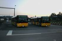 Fahrplanknoten im Kleinformat: PU Motrag, Flaach, Nr. 5 (ZH 480'005) und Nr. 4 (ZH 594'873) aus 2003 am 23.12.2006 in Henggart, Bahnhof.