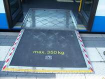 Dies ist die Rollstuhlrampe eines Mercedes Citaro 530 G