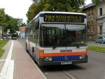 WSF-VV78, ein MB 0405N steht am 5.06.2009 auf dem Busbahnhof in Weienfels.