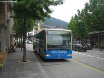 Fart Nr. 25  Ascona Shopping  verlsst am 17.6.09 den Bhf. Locarno auf der Linie 1. Frher hiess diese Linie mal 31. Weiss jemand, wieso Fart das ganze Liniennetz umgekrempelt hat?