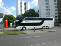Setra S 400er Serie (Top Class) der Firma BVB am U-Bahnhof Johannisthaler Chaussee.
