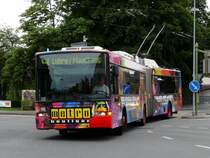 VB Biel - NAW Trolleybus Nr.90 unterwegs auf der Linie 4 in Nidau/Biel am 09.05.2009