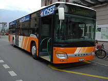 Setra-Bus kurz vor der Abfahrt in Erstfeld Richtung Fl�elen, 05. Juli 2009
