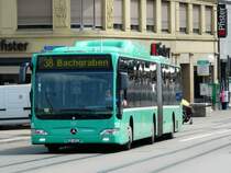 BVB - Mercedes Citaro Bus Nr.720 BS 6679 unterwegs auf der Linie 38 in der Stadt Basel auf der Rheinbr�cke am 28.06.2009
