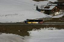 PU Stuppan, Flims, GR 64'143 (MAN Lion's City A21, 2006) am 20.1.2008 unterwegs bergw�rts von Laax nach Falera. 