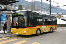 PU Stucki, Porrentruy, Nr 8 (BE 466'174, MAN Lion's City A76, 2007) am 8.3.2008 in Moutier, gare. 