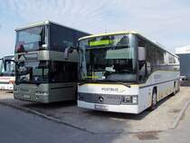 Postbus Integro mit einem  gro�en Bruder , am Messegel�nde in Ried i.I.; 090711