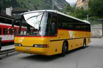 Seit letztem Sommer f�hrt zwischen G�schenen und der G�scheneralp ein Neoplan N314� von PU Thepra, Stans, der im Sommer an PU Mattli ausgemietet ist. Der Wagen mit der Nummer 11 wurde 1999 von PU Riederer, St. Margrethenberg, beschafft und Ende 2007 nach Stans verkauft. G�schenen, 14.7.2009. 